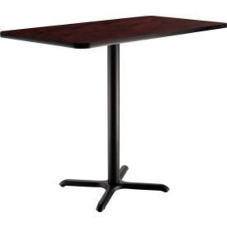 Interion® Bar Height Breakroom Table, 48""L x 30""W x 42""H, Mahogany -  NATIONAL PUBLIC SEATING, 695851MH